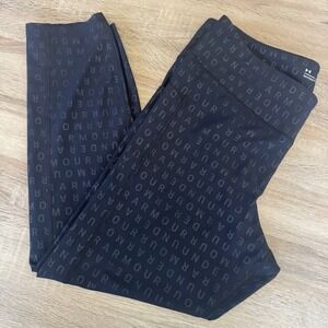 Under Armour HeatGear Compression Leggings XL Black Print Women